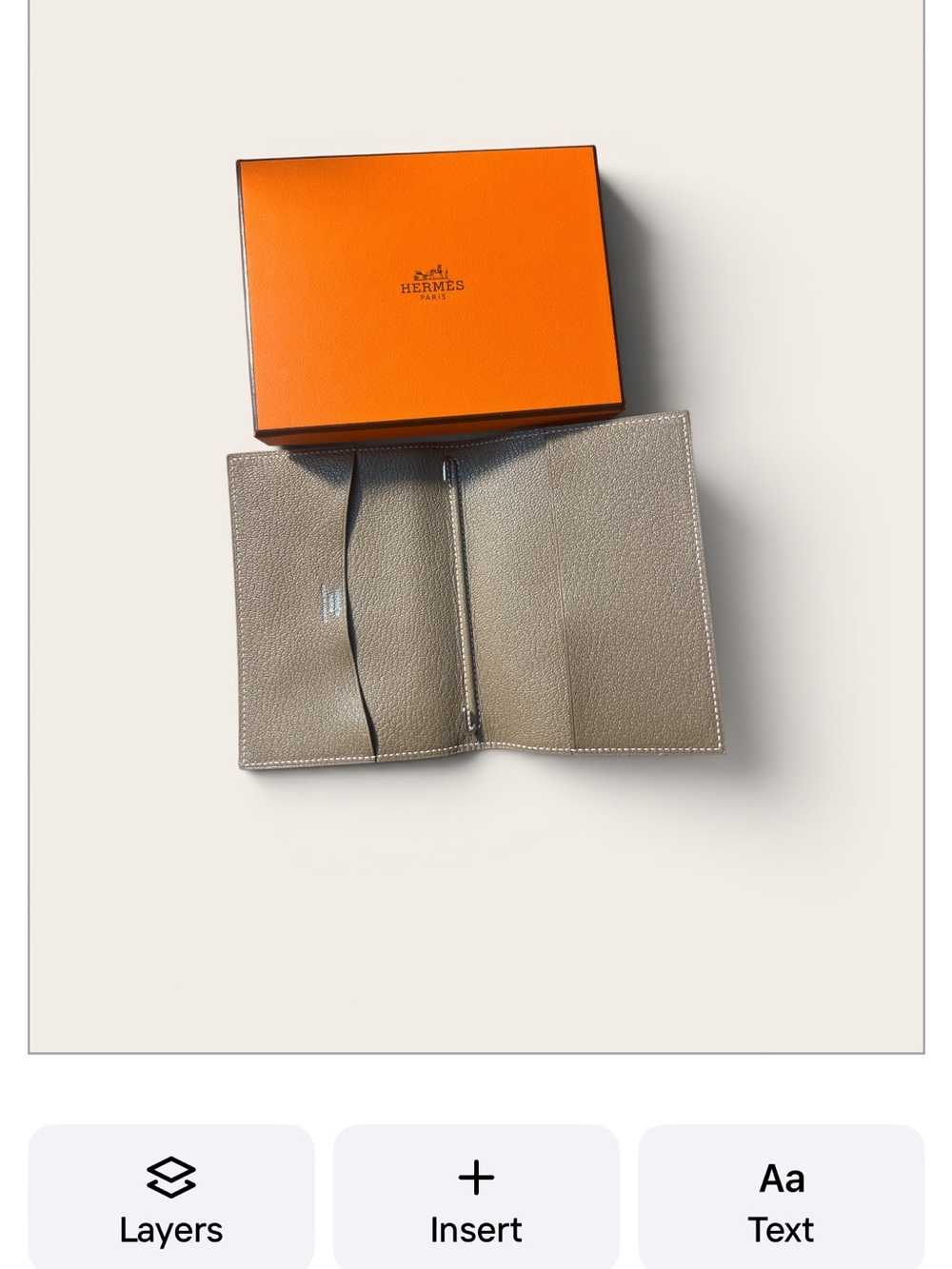 Hermes passport holder  - Taupe